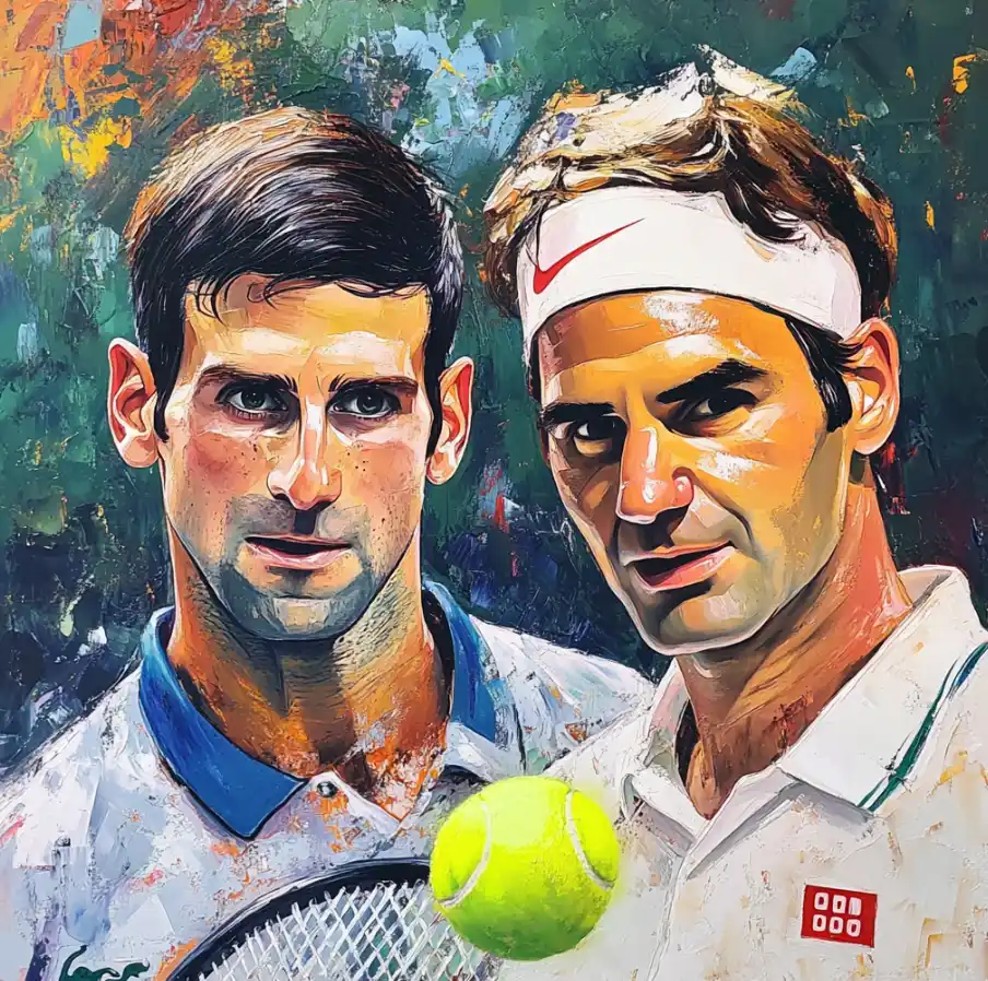 Djokovic and Federer