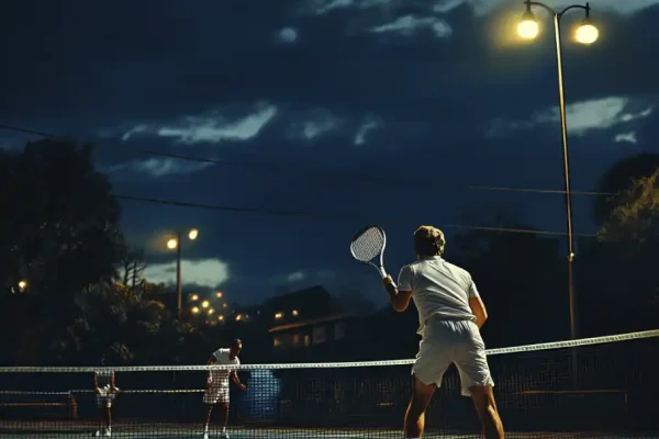 late-night tennis match